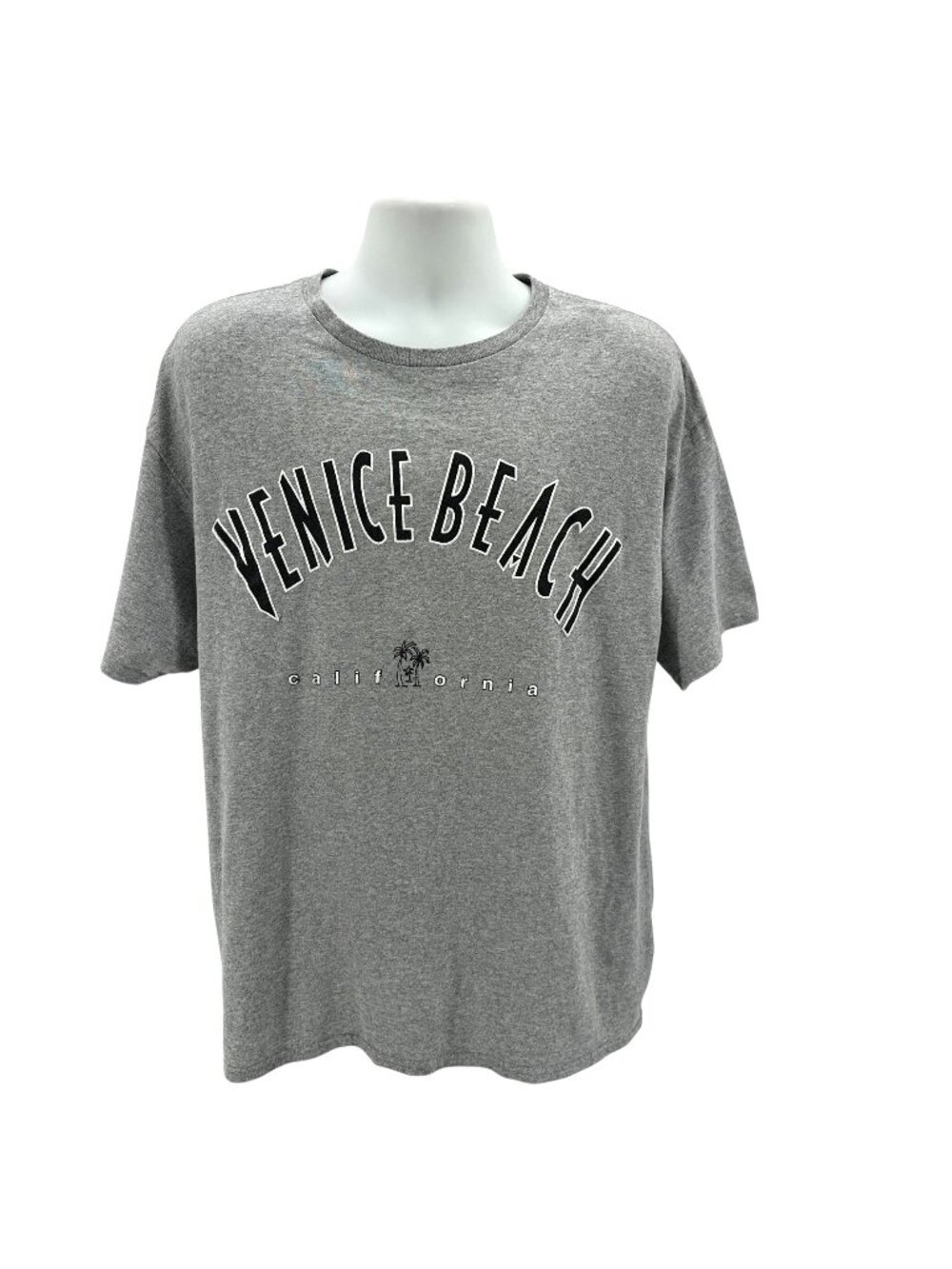 Vintage Delta Adult XL Shirt Venice Beach California Puff Print Graphic Gray
